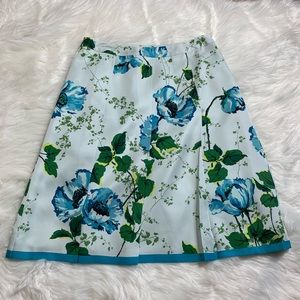 Banana Republic 100% Silk Floral Print Skirt Sz 4